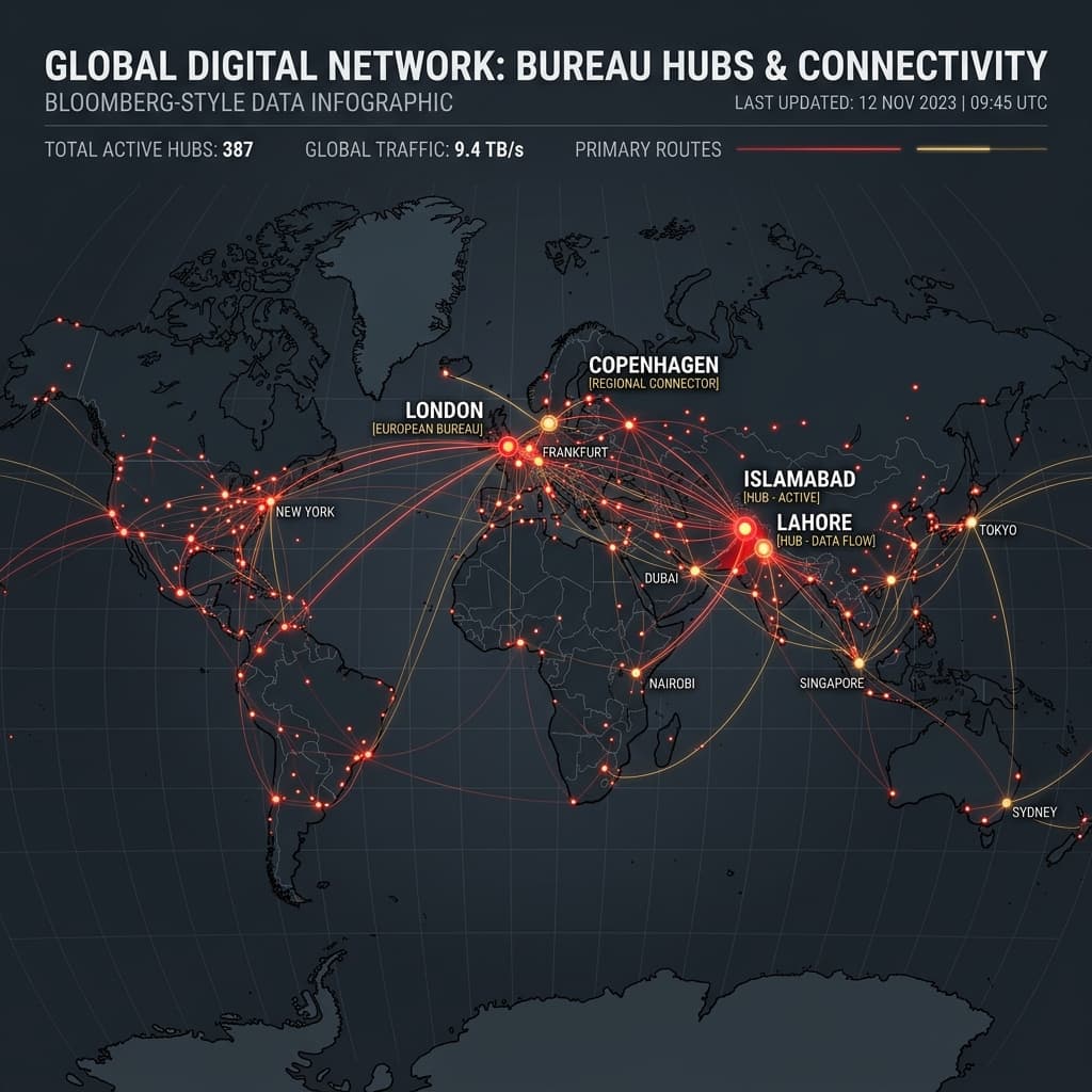 Watan News Bureau Connected Global Map