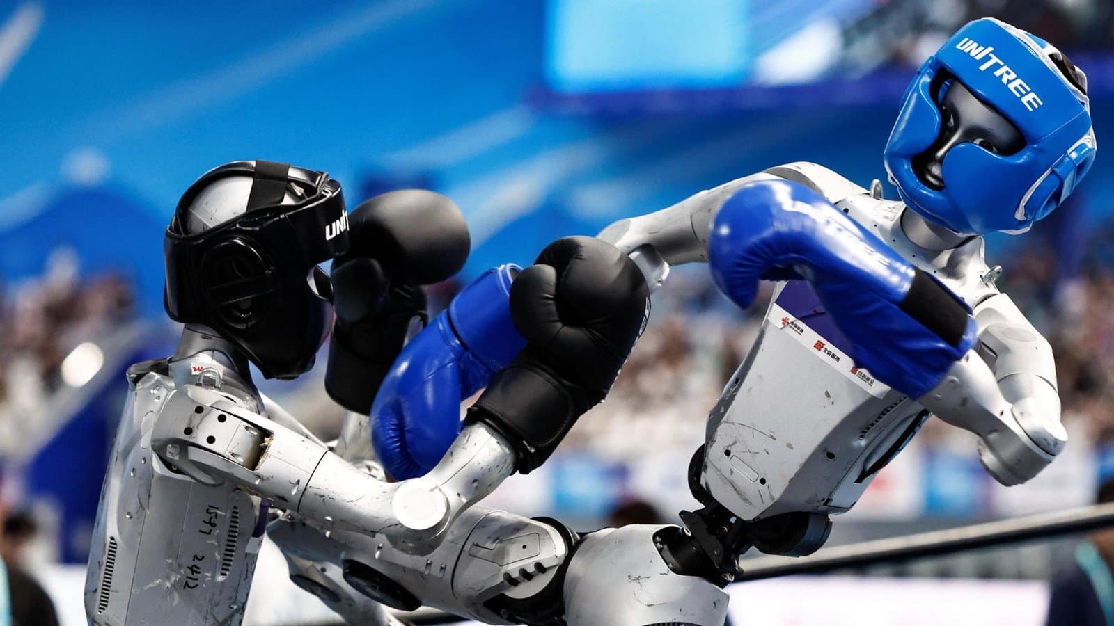 Robots Compete in Boxing, Football, and Sprinting at World Humanoid Games