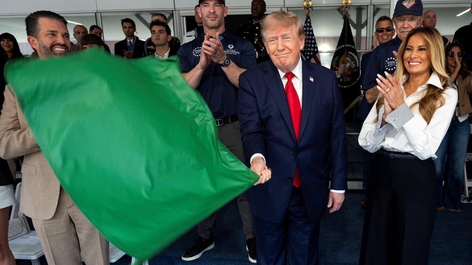 Trump Waves Green Flag for IndyCar Race