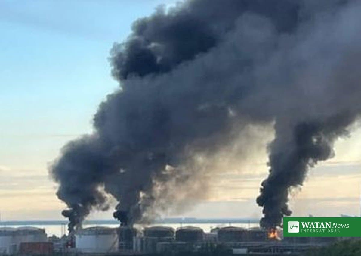 Ukraine Launches One of War’s Largest Drone Attacks, Setting St. Petersburg Oil Terminal Ablaze