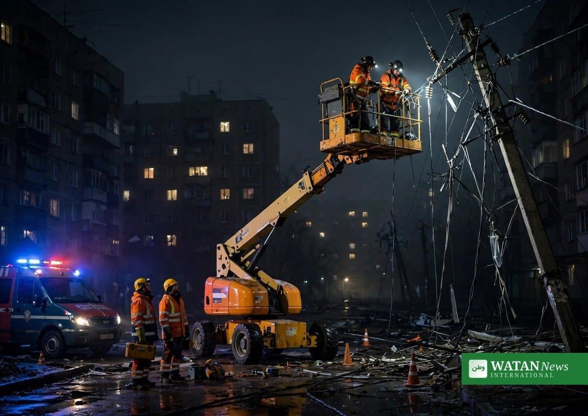 روسی حملوں کے بعد دنیپرو میں بجلی کا بڑا بحران، دو لاکھ سے زائد صارفین تاریکی میں