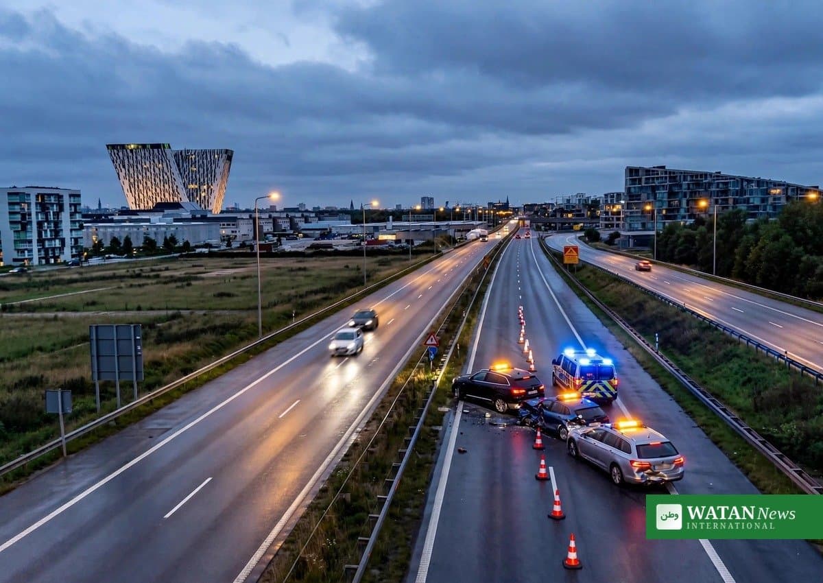 Øresundsmotorvejen spærret: Tre biler involveret i uheld